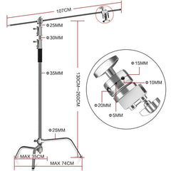 Aperturee - Stainless Steel Foldable Tripod Light Stand For Photo