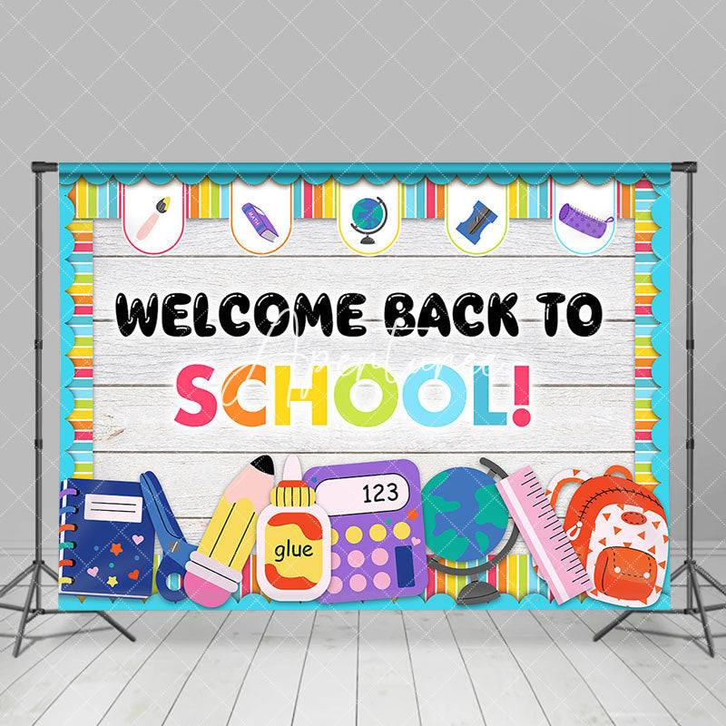 Aperturee - Stationery Wooden Welcome Back To School Backdrop