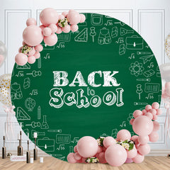 Aperturee - Study Pattern Round Green Back To School Backdrop