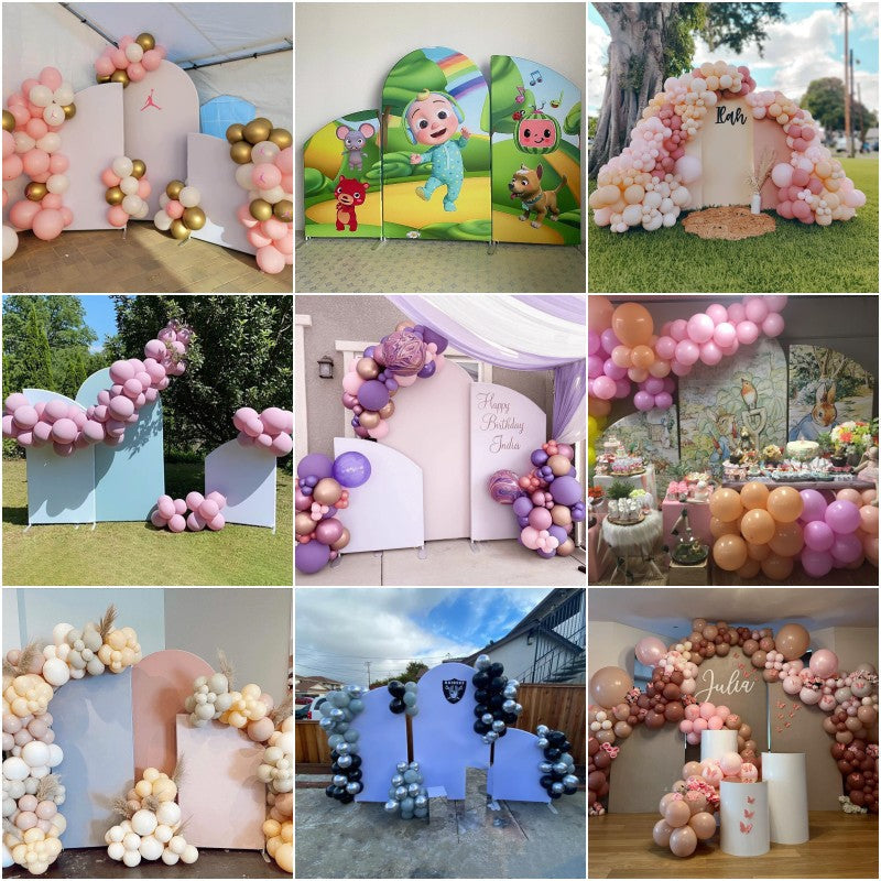 Aperturee Summer Theme Sweet Ice Cream Arch Backdrop Kit Banner