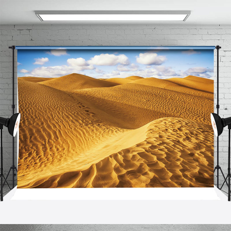 Aperturee - Sunny Clouds Endless Desert Backdrop For Photography