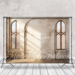 Aperturee - Sunshine Vaulted Window Wall Floor Photo Backdrop