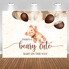 Aperturee - Theres A Beary Cute Baby on the Way Baby Shower Backdrop