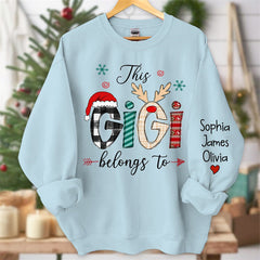 Aperturee - This Belongs To Mom Kids Custom Christmas Sweatshirt
