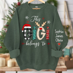 Aperturee - This Belongs To Mom Kids Custom Christmas Sweatshirt