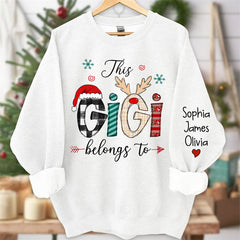 Aperturee - This Belongs To Mom Kids Custom Christmas Sweatshirt