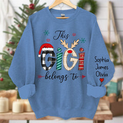 Aperturee - This Belongs To Mom Kids Custom Christmas Sweatshirt