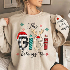 Aperturee - This Belongs To Mom Kids Custom Christmas Sweatshirt