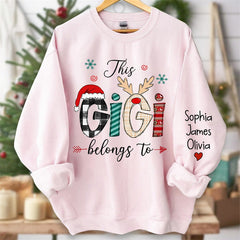 Aperturee - This Belongs To Mom Kids Custom Christmas Sweatshirt