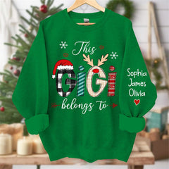 Aperturee - This Belongs To Mom Kids Custom Christmas Sweatshirt