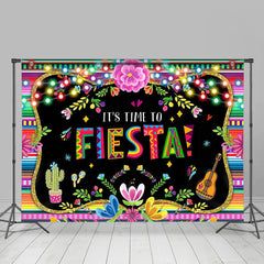 Aperturee - Time to Fiesta Mexican Theme Floral Party Backdrop