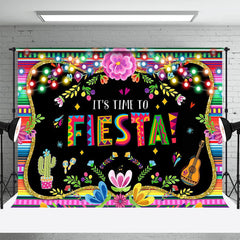 Aperturee - Time to Fiesta Mexican Theme Floral Party Backdrop