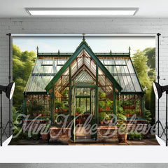 Aperturee - Transparent Glass Flower Room Tree Spring Backdrop