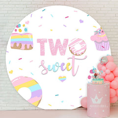 Aperturee - Two Sweet Rainbow Desserts 2nd Birthday Backdrop