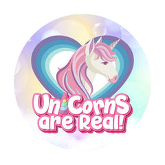 Aperturee - Unicorns Are Real Round Kids Birthday Backdrop