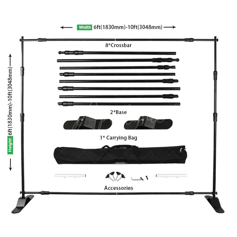 Aperturee PLus Size Adjustable Step and Repeat Backdrop Banner Stand