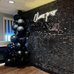 Aperturee Black Shimmer Wall Panels | Wedding Event Party Decorations