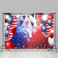 Aperturee - Usa Flag Balloons Sparkle Bokeh Labor Day Backdrop