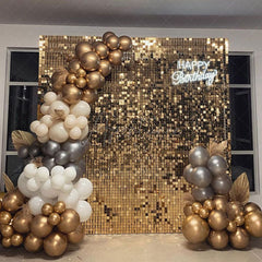 Aperturee Light Gold Shimmer Wall Backdrops | Event Party Decorations