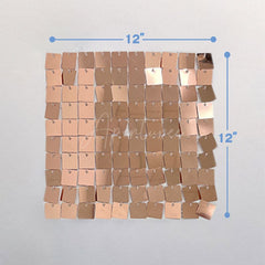 Aperturee Rose Gold Shimmer Wall Panels Sequins Backdrop Banner