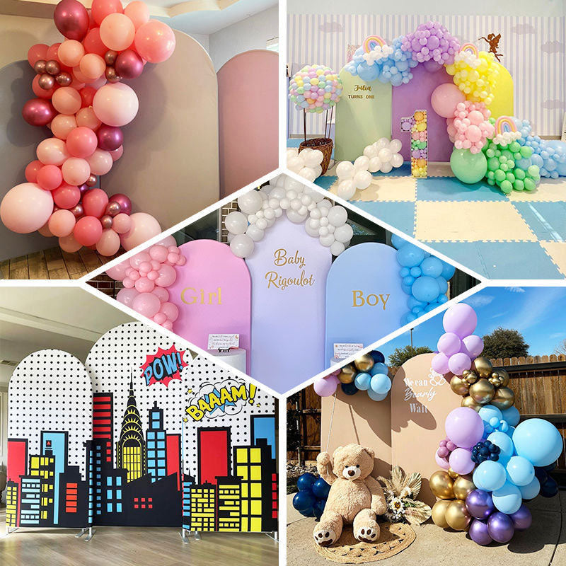 Aperturee - Various Solid Blue Arch Backdrop Kit For Birthday