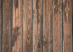 Aperturee - Vertical Reddish Brown Wood Photo Rubber Floor Mat
