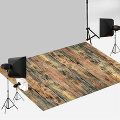 Aperturee - Vintage Dirty Moldy Wood Photoshoot Rubber Floor Mat
