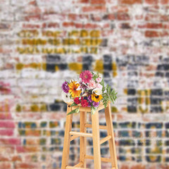 Aperturee - Vintage Graffiti Brick Wall Photography Backdrop