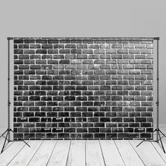 Aperturee - Vintage Grunge Black White Brick Photo Background