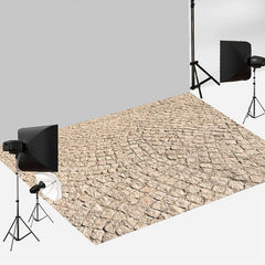 Aperturee - Vintage Street Stone Floor Photography Mat