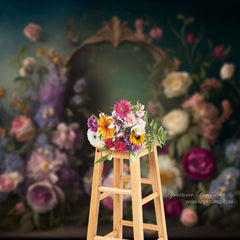 Aperturee - Vintage Wall Elegant Floral Photoshoot Backdrop