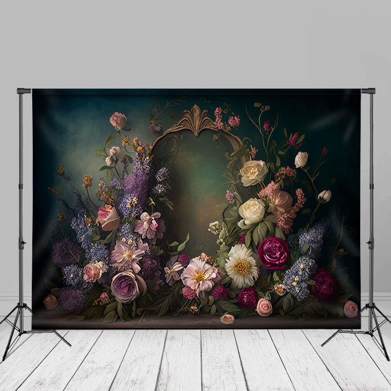 Aperturee - Vintage Wall Elegant Floral Photoshoot Backdrop