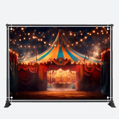 Aperturee - Warm Light Huge Circus Tent Night Birthday Backdrop
