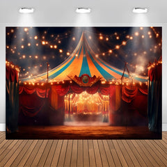 Aperturee - Warm Light Huge Circus Tent Night Birthday Backdrop