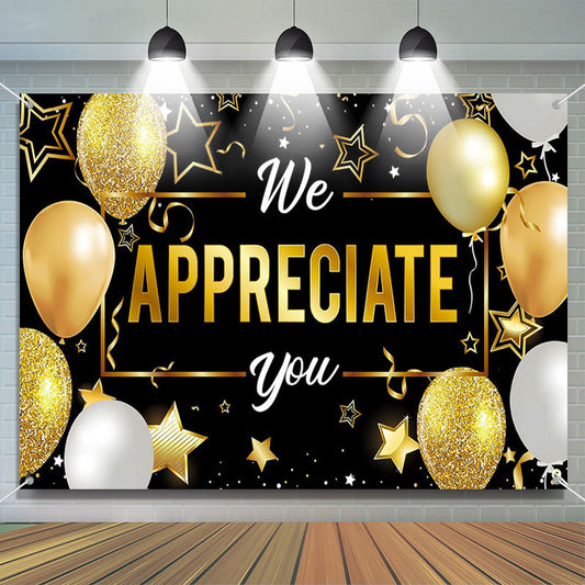 Aperturee - We Appreciate You Teacher Appreciation Week Backdrop