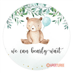 Aperturee - We Can Bearly Wait Bear Baby Shower Backdrop
