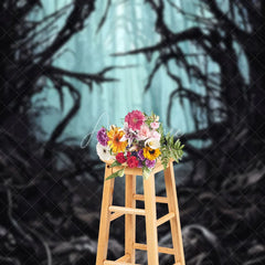 Aperturee - Weird Black Branches Forest Photography Backdrop