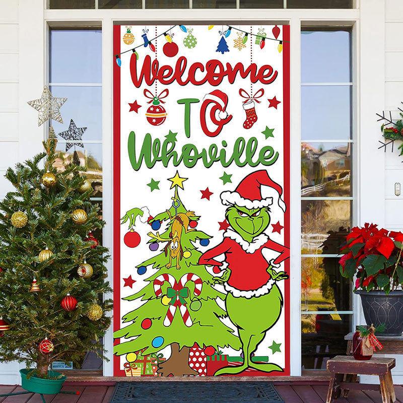 Aperturee - Welcome To Whoville Monster Christmas Door Cover