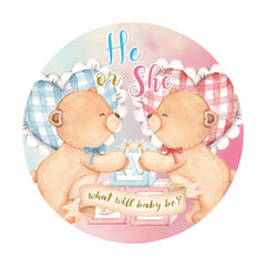 Aperturee - What Will Baby Be Round Baby Shower Backdrop
