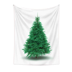 Aperturee - White And Green Art Decor Christmas Tree Wall Tapestry