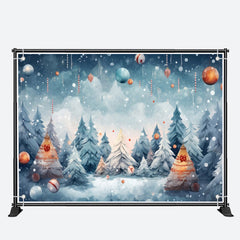 Aperturee - White Cedar Painting Bokeh Ball Christmas Backdrop