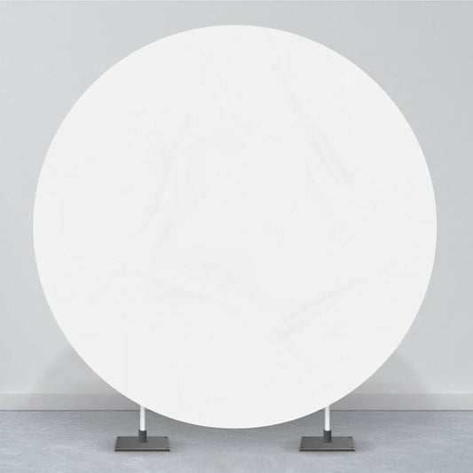 Aperturee White Round Backdrop Circle Background Covers for Party