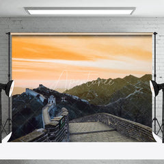 Aperturee - Winter Great Wall Architectural Scenery Backdrop