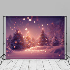Aperturee - Winter Shining Spark Bokeh Trees Christmas Backdrop