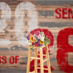 Aperturee - Wood Class Of 2026 Senior Grad Photography Backdrop