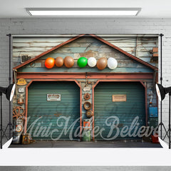 Aperturee - Wooden House Shutter Door Balloon Birthday Backdrop