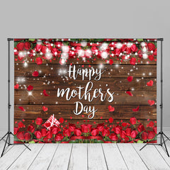 Aperturee - Wooden Rad Roses Gift Mothers Day Backdrop For Party