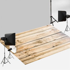 Aperturee - Wooden Texture Burlywood Photo Rubber Floor Mat