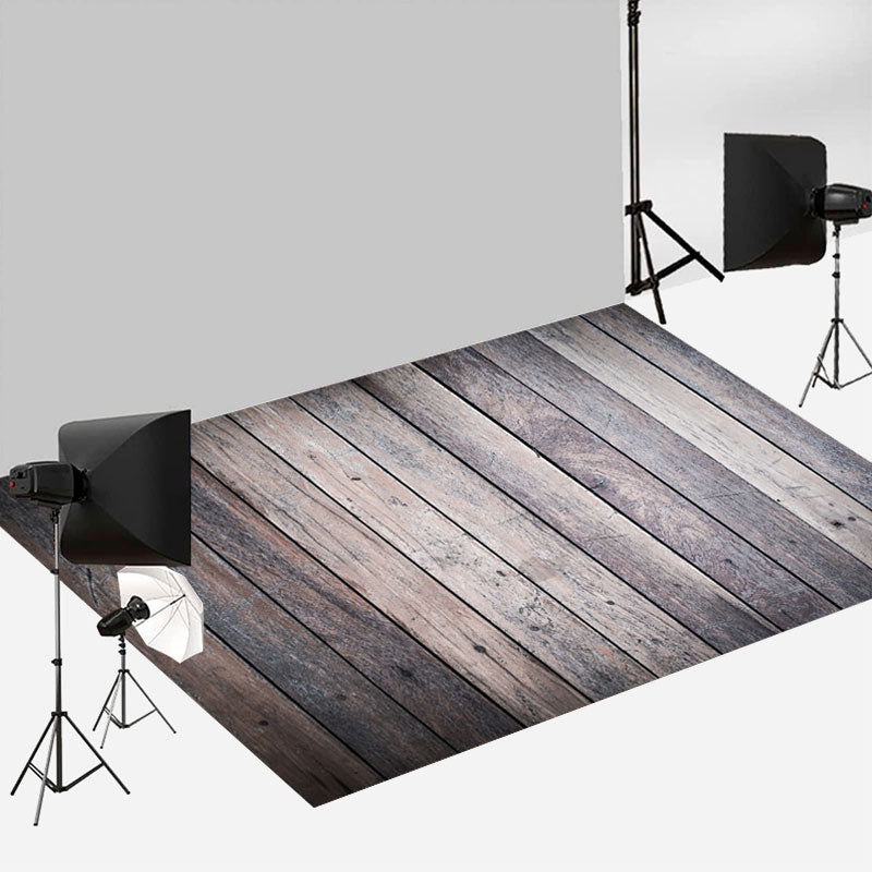 Aperturee - Wooden Texture Vignetting Photo Rubber Floor Mat