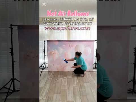 Pink Cloud Floral Hot Air Balloon Cake Smash Backdrop